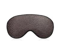 Antifaz para dormir con patrón de cuero marrón oscuro para mujeres y hombres, correa ajustable, cubierta de ojos vendados, para viajes, yoga, siesta, trabajo