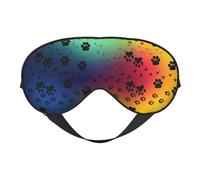 Antifaz para dormir con patrón de huellas de patas, máscara de ojos opaca para dormir, máscara de ojos cómoda para dormir para viajes, meditación y siesta
