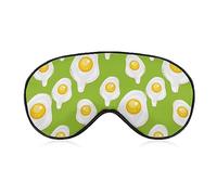 Antifaz para dormir con patrón de huevos fritos revueltos para hombres, mujeres, adolescentes, niños, para dormir por la noche, cubierta de sombra de ojos y venda, bloquea la luz, suave comodidad para