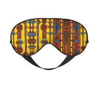 Antifaz para dormir con patrón nativo americano, ajustable, transpirable, a la moda para una experiencia de sueño cómoda