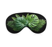 Antifaz para dormir con plantas tropicales, hojas verdes, palma Monstera, máscara para dormir para mujeres y hombres, correa ajustable, cubierta de ojos vendados, para viajes, yoga, siesta, trabajo