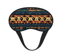 Antifaz para dormir con textura étnica tribal africana, poliéster suave, antiluz, elegante, adecuado para hombres y mujeres, para el trabajo diario y viajes al aire libre.
