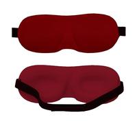 Antifaz para dormir contorneado 3D de lujo, antifaz para dormir, bloqueo de luz con correa ajustable para hombres y mujeres, máscara de dormir suave y cómoda para viajes, trabajo, color borgoña
