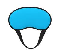 Antifaz para dormir de color azul claro, de poliéster suave, antiluz, elegante, adecuado para hombres y mujeres, para el trabajo diario y viajes al aire libre.