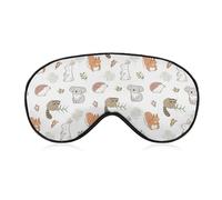 Antifaz para dormir de conejo, mapache, erizo, oso, mariposa, ardilla, con correa ajustable, cómoda y suave, ayuda para dormir, antifaz que bloquea la luz