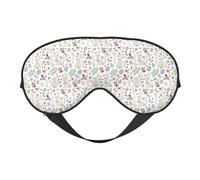 Antifaz para dormir de doble cara con diseño de flores, conejitos, pájaros, suave, cómodo, bloqueo de luz, para descanso nocturno