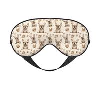 Antifaz para dormir de doble cara, diseño de bulldog francés, color marrón, para mujeres y hombres, cubreojos opacos para viajes/dormir