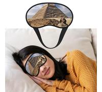 Antifaz para dormir de las Pirámides de Egipto, suave satén, con correa elástica, para viajes, para hombres y mujeres.