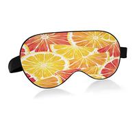 Antifaz para dormir de limón y pomelo para mujeres y hombres, suave, cómodo, antifaz para bloquear la luz, antifaz nocturno con correa ajustable para viajes, dormir, turnos de trabajo