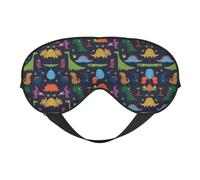 Antifaz para dormir de seda con diseño de hoja de palma de dinosaurio, correa elástica, para viajes y siesta, cubierta de ojos suave para viajes, yoga y siesta