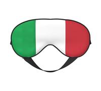 Antifaz para dormir de seda con estampado de bandera de Italia con hebilla ajustable, elegante antifaz para mujeres, viajes, siesta, trabajo, oficina