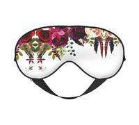 Antifaz para dormir de seda con rosas silvestres, correa elástica, viaje y siesta, sombra de ojos suave para viajes, yoga y siesta