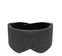 Antifaz para dormir de seda de algodón con los ojos vendados, parche para ojos para mujeres y hombres, suave, portátil, antifaz de viaje (negro, 1 unidad)