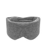 Antifaz para dormir de seda de algodón con los ojos vendados, parche para ojos para mujeres y hombres, suave, portátil, antifaz de viaje, máscara para dormir (gris, 1 unidad)