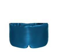 Antifaz para dormir de seda de doble capa, máscara para dormir de seda, gran cobertura de ojos, parche suave, oscurecimiento, venda de ojos, sombreado, viajes, relajación para toda la noche (azul)