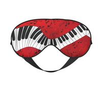 Antifaz para dormir de seda de imitación de piano con nota musical, relajación, con correa elástica ajustable, ideal para viajes y sueño profundo
