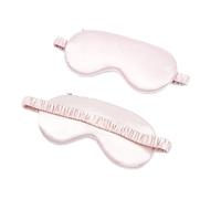 Antifaz para dormir de seda de imitación de seda para mujer, parche para dormir de viaje, parche para dormir para dormir para toda la noche (rosa claro)