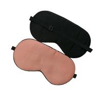 Antifaz para dormir de seda de morera para adultos, suave, con sombra de ojos, banda elástica para dormir (color rosa oscuro, 3 unidades)