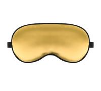 Antifaz para dormir de seda para dormir, cubierta de ojos de satén suave, correa ajustable, satén opaco para hombres y mujeres, sombra de ojos súper suave para dormir por la noche (dorado)