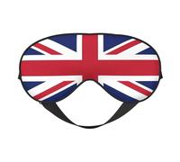 Antifaz para dormir de seda sintética con bandera del Reino Unido, para relajación, con correa elástica ajustable, ideal para viajes y sueño profundo