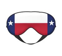 Antifaz para dormir de seda sintética con la bandera del estado de Texas, para relajación, con correa elástica ajustable, ideal para viajes y sueño profundo