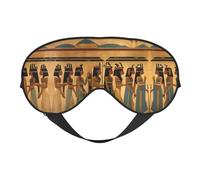 Antifaz para dormir de seda sintética para mujer en el antiguo Egipto - Relajación con correa elástica ajustable - Ideal para viajes y sueño profundo