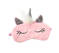 Antifaz para Dormir de Unicornio Rosa de Felpa para Niñas y Viaje