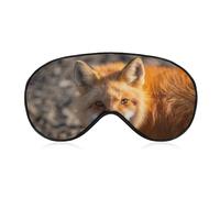 Antifaz para dormir de zorro rojo salvaje con correa ajustable, cómodo y suave, ayuda para dormir, antifaz que bloquea la luz