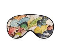 Antifaz para dormir diseño de pata de perro de colores lunares huesos blancos cómodo con los ojos vendados relajante con correa elástica ajustable suave y acogedora funda para ojos nocturnos para muje