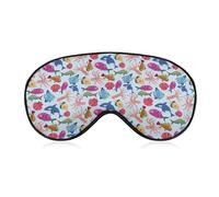 Antifaz para dormir, diseño de vida marina (1) antifaz de seda con correa ajustable para dormir, cubierta para sombra de ojos, bloquea la luz reduce los ojos hinchados regalos