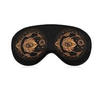 Antifaz para dormir divertido para mujeres y hombres, Boho Chic Golden Moon and Sun Astrology Soft Blindfolds Eye Mask para dormir Correa elástica ajustable Blackout Sleep Cover Eye Shade para viaje