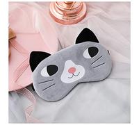 Antifaz Para Dormir Dormir Ojos Mascarilla Eyeña Algodón Gato EyePatch Dormir Máscara Durmiente Cuadro Ojo Cubierta Viajes Rest Ayuda Ojo Ayuda Ojo Vendavolds Antifaz Para Dormir Mujer (Size : Gray c