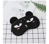 Antifaz Para Dormir Dormir Ojos Mascarilla Eyeña Algodón Gato EyePatch Dormir Máscara Durmiente Cuadro Ojo Cubierta Viajes Rest Ayuda Ojo Ayuda Ojo Vendavolds Antifaz Para Dormir Mujer(Black)