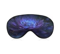 Antifaz para dormir, elegante máscara de dormir con flores moradas oscuras para mujeres y hombres, correa ajustable, cubierta de ojos vendados para viajes, yoga, siesta y trabajo