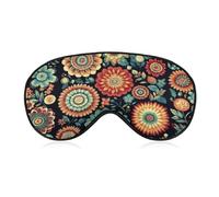 Antifaz para dormir, estilo bohemio, flores y hojas, para mujeres y hombres, correa ajustable, cubierta de ojos vendados, para viajes, yoga, siesta, trabajo