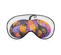 Antifaz para dormir, estilo bohemio, pincelada, calabaza, para mujeres y hombres, correa ajustable, cubierta de ojos vendados, para viajes, yoga, siesta, trabajo