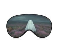 Antifaz para dormir, fantasma, flotando sobre campos de lavanda, máscara de dormir para mujeres y hombres, correa ajustable, cubierta de ojos vendados para viajes, yoga, siesta, trabajo