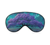 Antifaz para dormir, hermoso árbol morado, fantasía, máscara para dormir para mujeres y hombres, correa ajustable, cubierta de ojos vendados, para viajes, yoga, siesta, trabajo