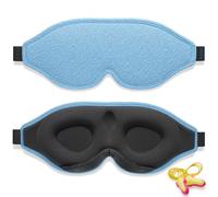 Antifaz para Dormir Innovador para Hombres y Mujeres, Azul | Máscara con Diseño que Bloquea la luz y la Claridad 99.99%, para Dormir, Tomar una Siesta, Meditar, Descansar bien y Viajar