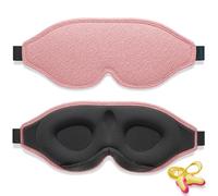 Antifaz para Dormir Innovador para Hombres y Mujeres, Máscara con Diseño que Bloquea la luz y la Claridad al 99.99%, para Dormir, Tomar una Siesta, Meditar, Descansar bien y Viajar（Rosa Sakura）