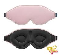 Antifaz para Dormir Innovador para Hombres y Mujeres, Máscara con Diseño que Bloquea la luz y la Claridad al 99.99%, para Dormir, Tomar una Siesta, Meditar, Descansar bien y Viajar（Rosa）