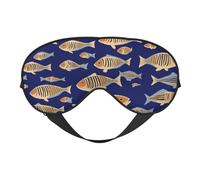 Antifaz para dormir ligera con estampado de peces subacuáticos del océano, transpirable, bloquea la luz, viajes, yoga, aventuras al aire libre