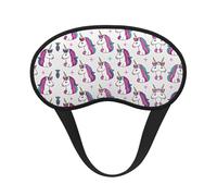 Antifaz para dormir ligero y cómodo con diseño de unicornio neón y correa ajustable para dormir, viajar, trabajar y meditar. Antifaz que bloquea la luz.