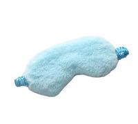 Antifaz para dormir ligero y cómodo, súper suave, ajustable, de felpa, para dormir, turno, siestas de trabajo, para hombres y mujeres (azul)