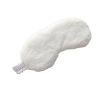 Antifaz para dormir ligero y cómodo, súper suave, ajustable, de felpa, para dormir, turno, siestas de trabajo, para hombres y mujeres (blanco)