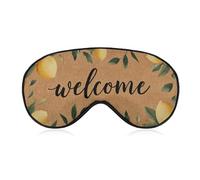 Antifaz para dormir, limones amarillos, hojas verdes, con máscara de bienvenida para dormir para mujeres y hombres, correa ajustable, cubierta de ojos vendados, para viajes, yoga, siesta, trabajo