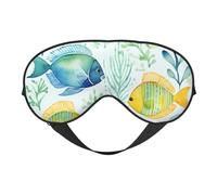 Antifaz para dormir, lindo pez tropical, océano, mar, máscara para dormir con correa ajustable