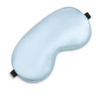 Antifaz para dormir, máscara de seda para dormir con correa ajustable, sombra de ojos vendada para hombres y mujeres, cómoda y suave, sombra de ojos para dormir por la noche (azul claro)