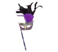 Antifaz Para Dormir Mascarada Máscara de boda Carnaval Partido Rendimiento Purple Disfraz Sex Dama Máscara Venecia Pluma Sexy Máscara de Halloween Antifaz Para Dormir Mujer (Size : A)