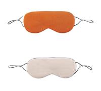 antifaz para dormir Mascarilla for ojos transpirable, parche for ojos de sensación fresca de doble cara, alivia la fatiga, ligero, sin presión, antifaz for dormir(Orange/beige)